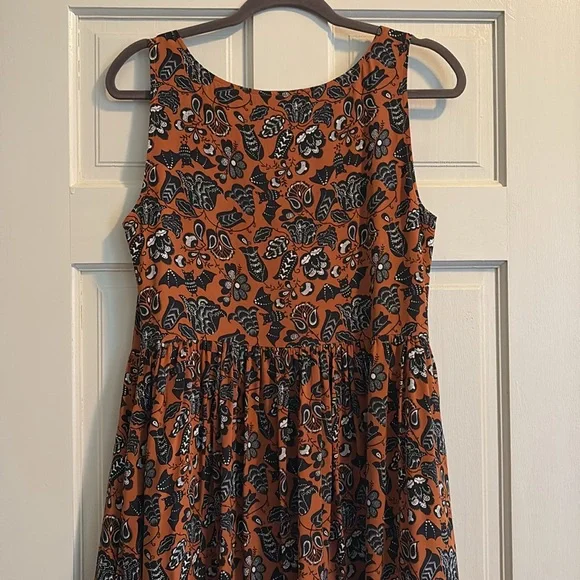Rare Halloween 100% Silk Marc by Marc Jacobs Dress with Bat/Autumn Print - Picture 4 of 10